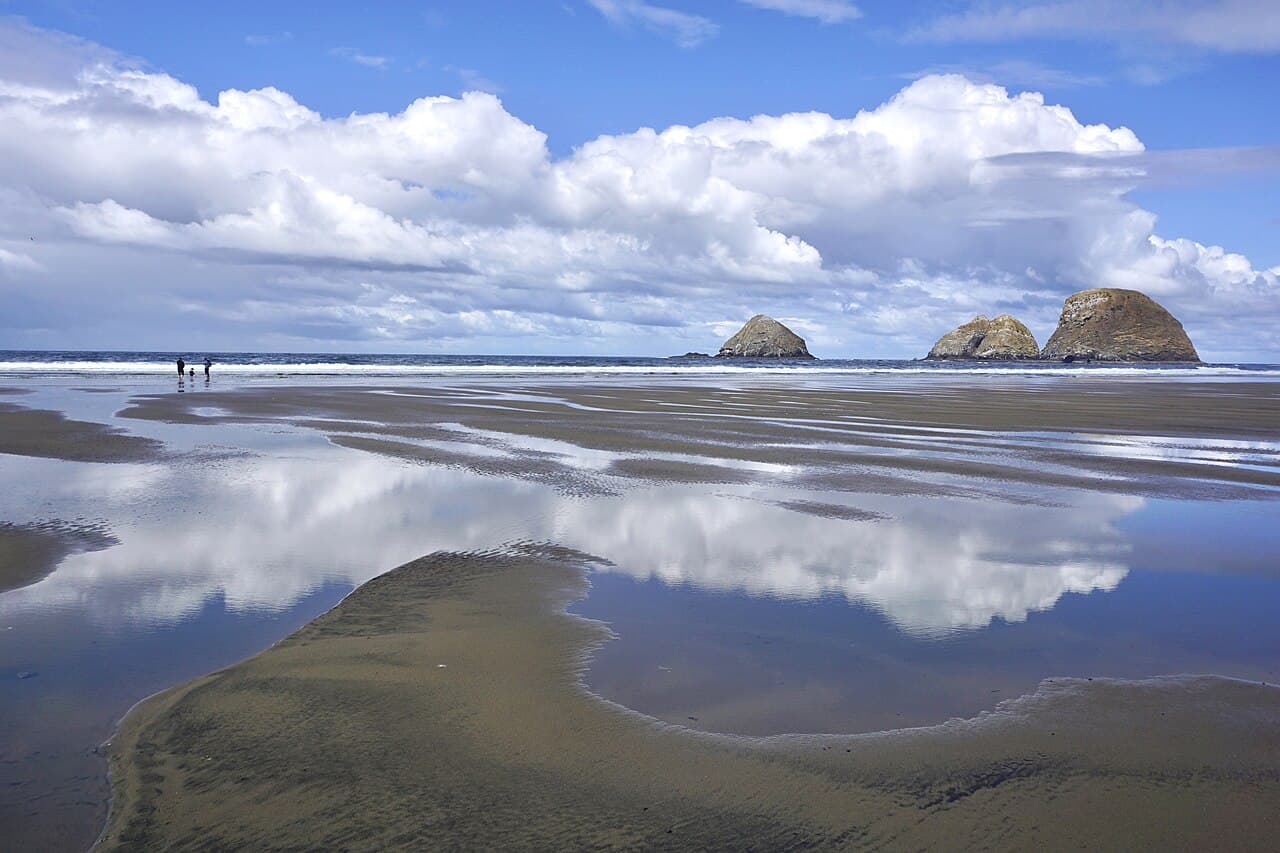 Three Arch Rocks viewed from Oceanside Beach State Recreation Site, Oregon