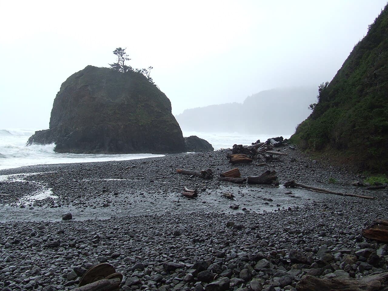 Short Beach on a rainy spring day in Tillamook County, Oregon